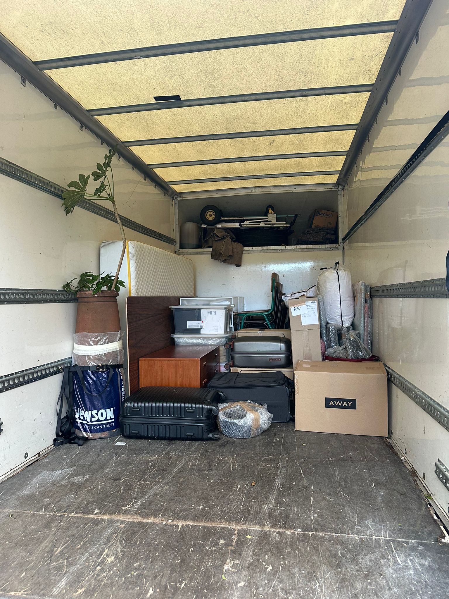 Fully loaded van with furniture